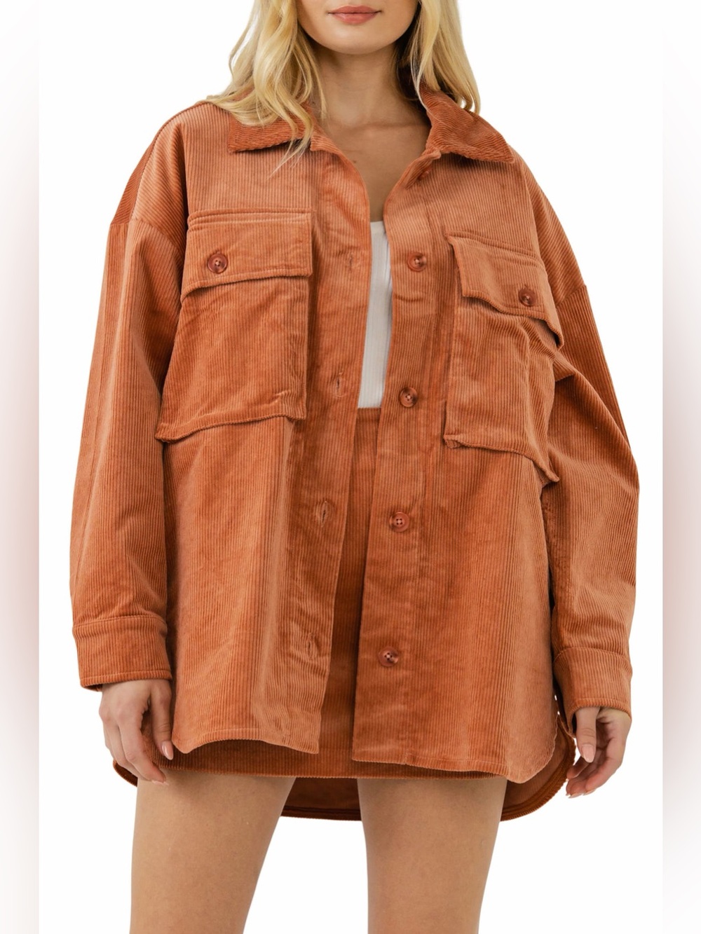 Grey Lab Corduroy Oversize Jacket